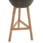 ΓΛΑΣΤΡΑ ΑΠΟ RATTAN ΚΑΙ BAMBOO HM7724 36Χ35Χ95Yεκ.ΦΥΣΙΚΟ - ΠΡΑΣΙΝΟ
