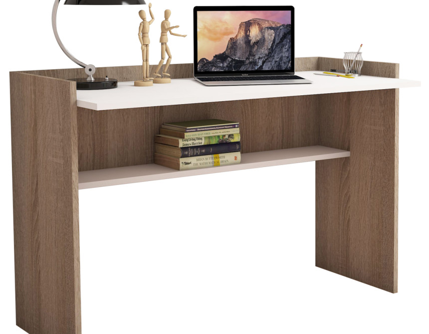 ΓΡΑΦΕΙΟ ΜΕΛΑΜΙΝΗΣ SONAMA ΛΕΥΚΟ 118x58x80Υεκ.HM9227.12
