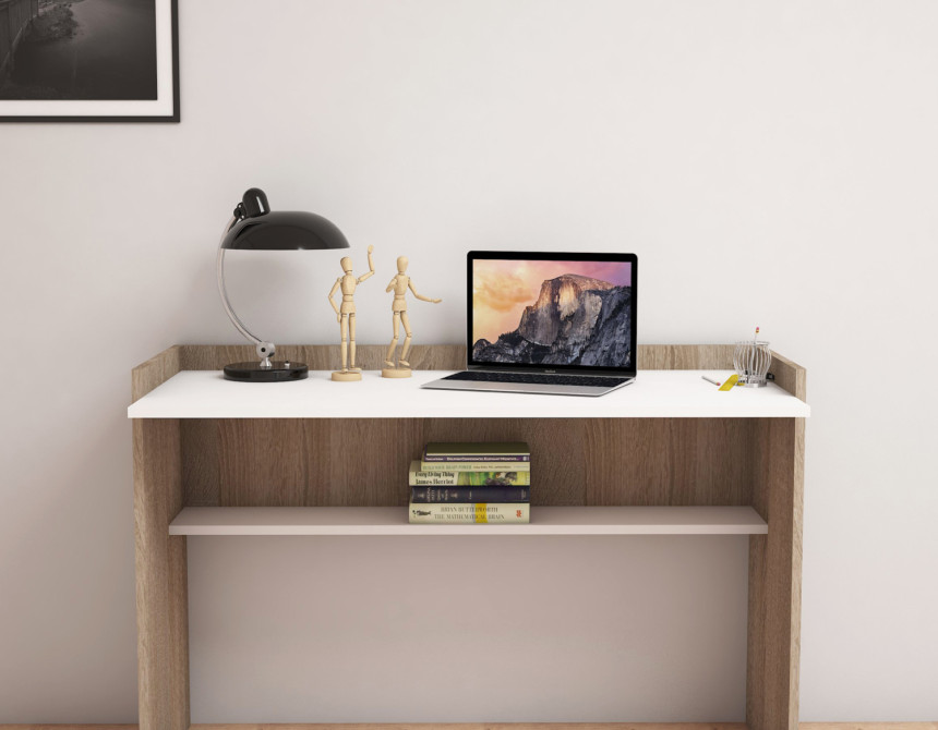 ΓΡΑΦΕΙΟ ΜΕΛΑΜΙΝΗΣ SONAMA ΛΕΥΚΟ 118x58x80Υεκ.HM9227.12