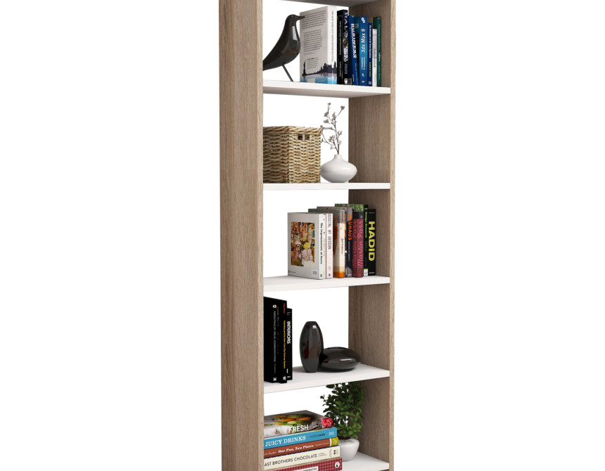 ΒΙΒΛΙΟΘΗΚΗ ΜΕΛΑΜΙΝΗΣ SONΟMA-ΛΕΥΚΟ HM9226.12 48,5x22x160Υ εκ.