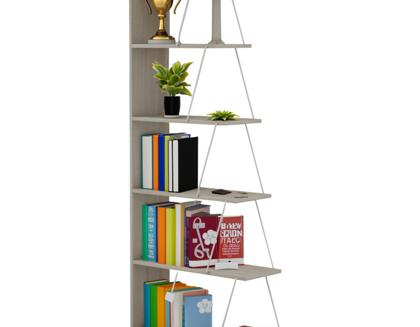 ΒΙΒΛΙΟΘΗΚΗ ΜΕΛΑΜΙΝΗΣ MINI TARS SONOMA ΛΕΥΚΟ HM2241.11 65x22-24x146Υεκ.