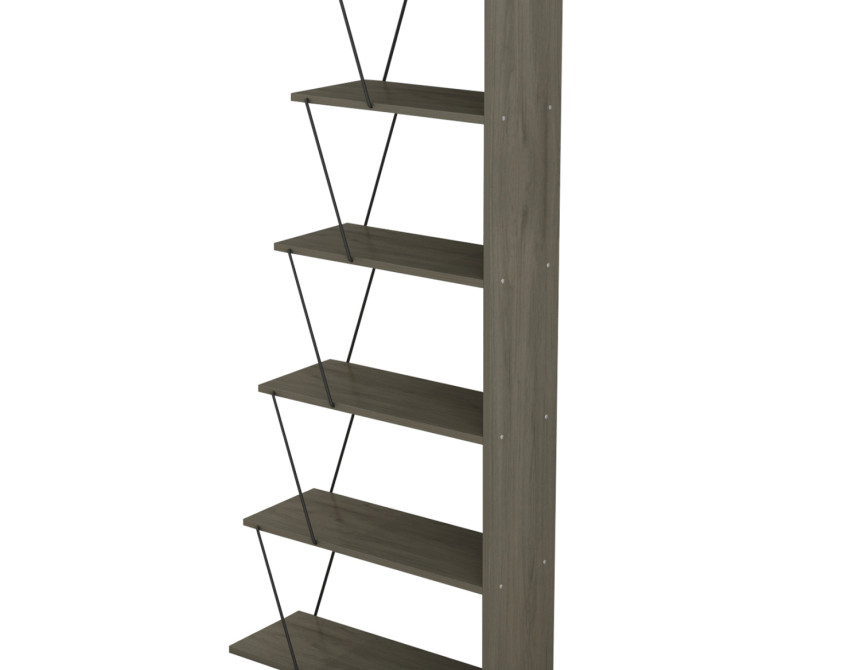 ΒΙΒΛΙΟΘΗΚΗ ΜΙΝΙ TARS HM2241.13 OLIVE GREY ME ΜΑΥΡΕΣ ΒΕΡΓΕΣ 65x22-24x146Υεκ.