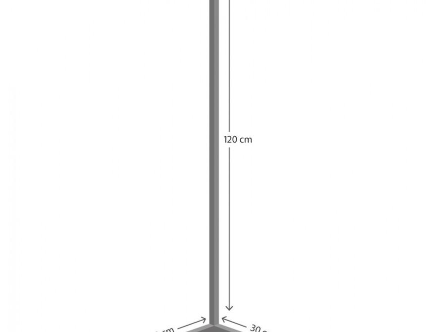 ΦΩΤΙΣΤΙΚΟ ΔΑΠΕΔΟΥ ΜΑΥΡΟ ΜΕ RGB LED & ΑΣΥΡΜΑΤΟ ΧΕΙΡΙΣΤΗΡΙΟ HM7309 30x30x120 εκ.