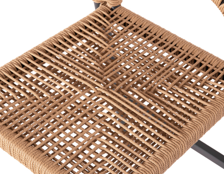 ΣΚΑΜΠΟ ΑΛΟΥΜΙΝΙΟΥ ΜΕ RATTAN ΜΕΣΑΙΟΥ ΥΨΟΥΣ ΑΝΘΡΑΚΙ HM5920.02 46x58x95Yεκ.
