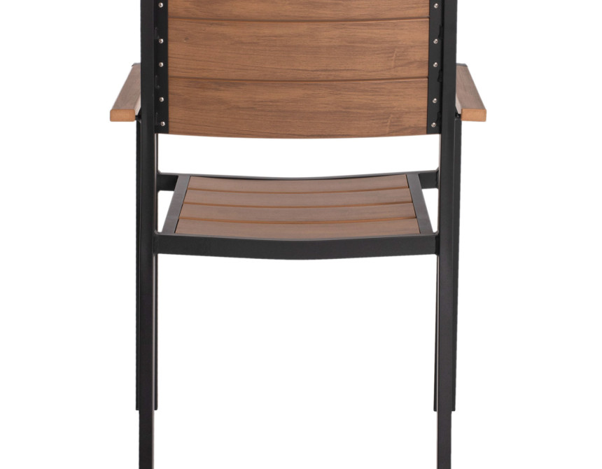 ΠΟΛΥΘΡΟΝΑ ΑΛΟΥΜΙΝΙΟΥ SAGA ΜΑΥΡΗ ΜΕ POLYWOOD HM5127.03 56x55x85,5Yεκ.