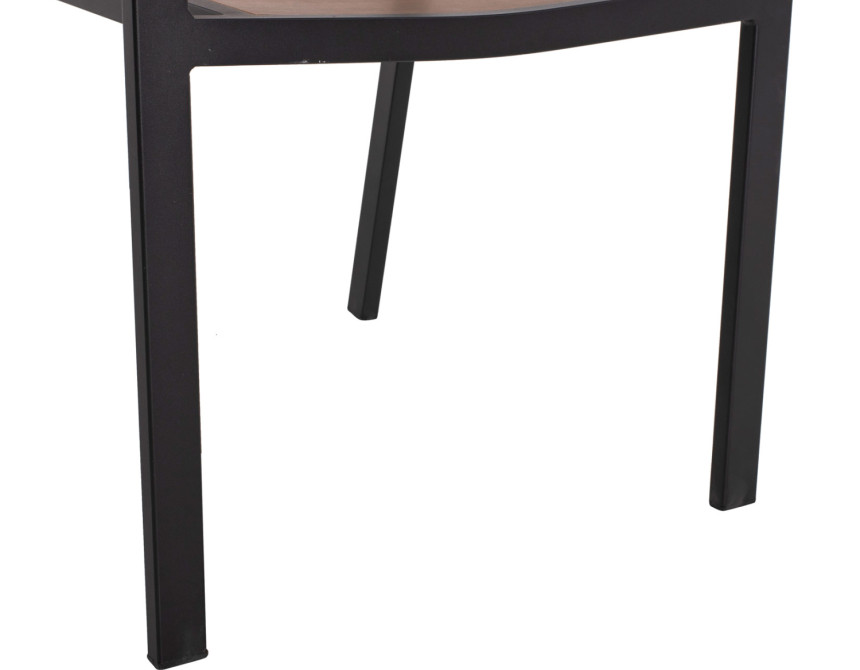 ΠΟΛΥΘΡΟΝΑ ΑΛΟΥΜΙΝΙΟΥ SAGA ΜΑΥΡΗ ΜΕ POLYWOOD HM5127.03 56x55x85,5Yεκ.