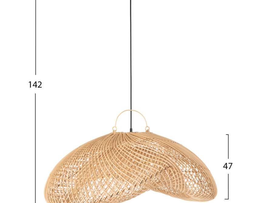 ΦΩΤΙΣΤΙΚΟ ΟΡΟΦΗΣ ΚΡΕΜΑΣΤΟ HM7861 RATTAN ΣΕ ΦΥΣΙΚΟ ΧΡΩΜΑ 100x80x142Υ εκ.