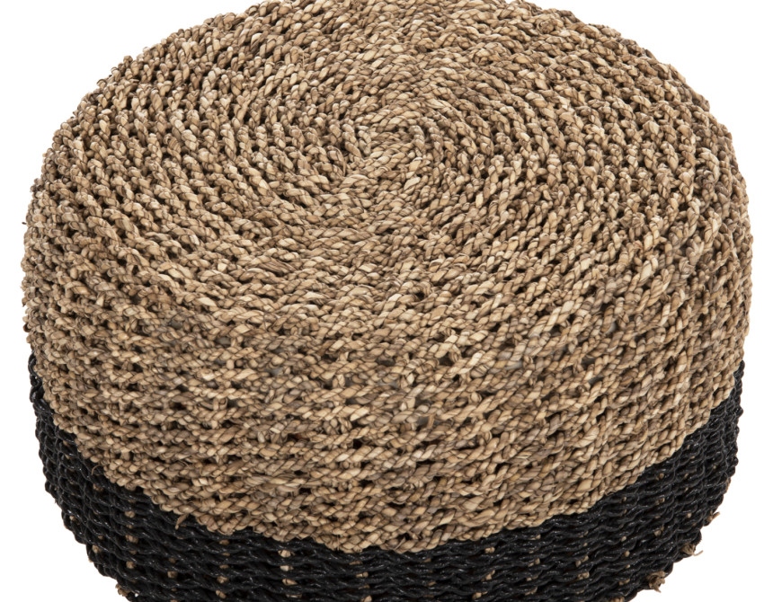 ΣΚΑΜΠΟ BEAM HM7827 ΞΥΛΟ ΤΕΑΚ ΚΑΙ SEAGRASS ΣΕ ΦΥΣΙΚΟ & ΜΑΥΡΟ Φ43x45Yεκ.