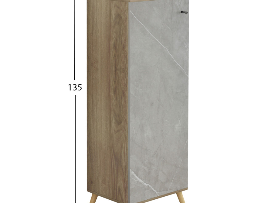 ΠΑΠΟΥΤΣΟΘΗΚΗ-ΝΤΟΥΛΑΠΙ ALVARO HM8954.11 ΜΕΛΑΜΙΝΗ SONAMA-STONE TEXTURE 50Χ38Χ135Yεκ.