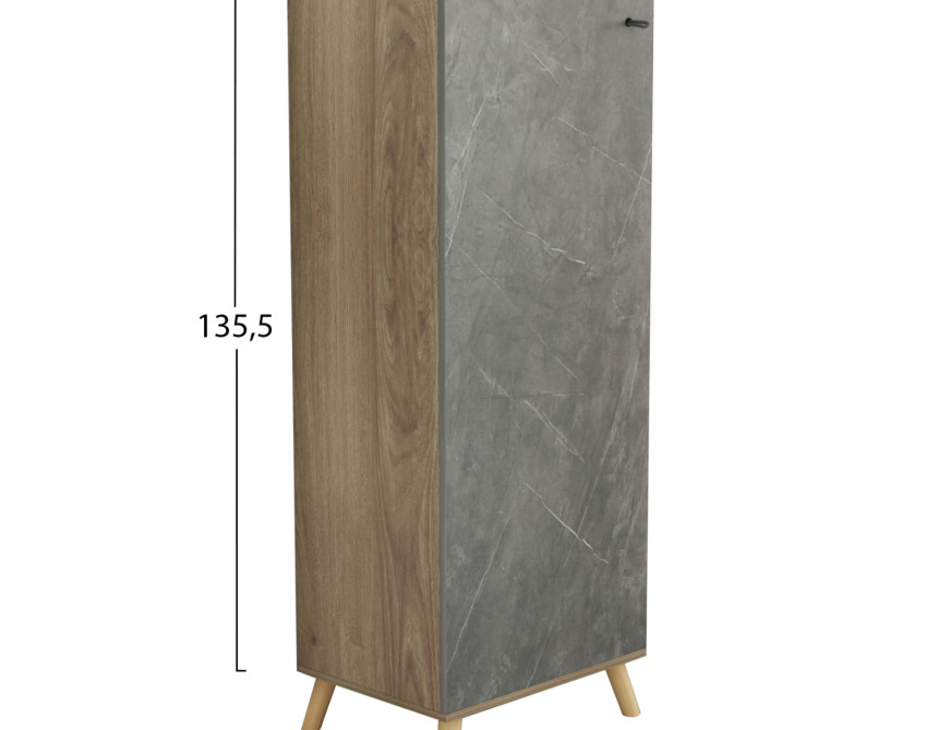 ΠΑΠΟΥΤΣΟΘΗΚΗ-ΝΤΟΥΛΑΠΙ ALVARO HM8954.14 ΜΕΛΑΜΙΝΗ SONAMA-STONE TEXTURE 50Χ38Χ135Yεκ.