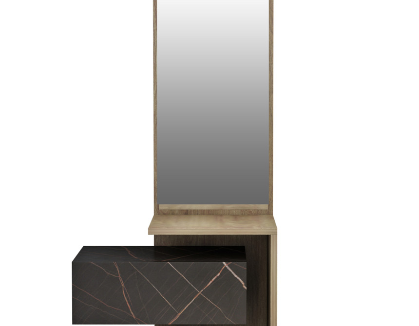 ΕΠΙΠΛΟ ΕΙΣΟΔΟΥ ΜΕ ΚΑΘΡΕΠΤΗ MEARA HM8984.13 ΜΕΛΑΜΙΝΗ BLACK MARBLE-ΦΥΣΙΚΟ 49,1x31,3x90Υεκ