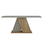 ΤΡΑΠΕΖΙ ΣΑΛΟΝΙΟΥ DILE HM9528.02 ΜΕΛΑΜΙΝΗ ΣΕ STONE TEXTURE ΓΚΡΙ-ΦΥΣΙΚΟ 110x55x47Υεκ.