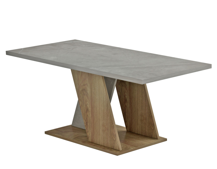 ΤΡΑΠΕΖΙ ΣΑΛΟΝΙΟΥ DILE HM9528.02 ΜΕΛΑΜΙΝΗ ΣΕ STONE TEXTURE ΓΚΡΙ-ΦΥΣΙΚΟ 110x55x47Υεκ.