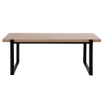 ΤΡΑΠΕΖΙ ΣΑΛΟΝΙΟΥ HM9585.03 MDF SONOMA-ΜΑΥΡΗ ΜΕΤΑΛΛΙΚΗ ΒΑΣΗ 120x60X46Yεκ.