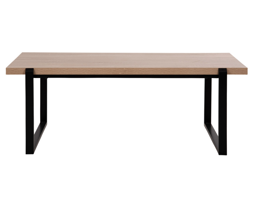 ΤΡΑΠΕΖΙ ΣΑΛΟΝΙΟΥ HM9585.03 MDF SONOMA-ΜΑΥΡΗ ΜΕΤΑΛΛΙΚΗ ΒΑΣΗ 120x60X46Yεκ.
