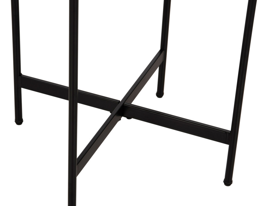 ΒΟΗΘΗΤΙΚΟ ΤΡΑΠΕΖΙ HM9589.03 MDF SONAMA-ΜΑΥΡΗ ΜΕΤΑΛΛΙΚΗ ΒΑΣΗ Φ50x55Υεκ.