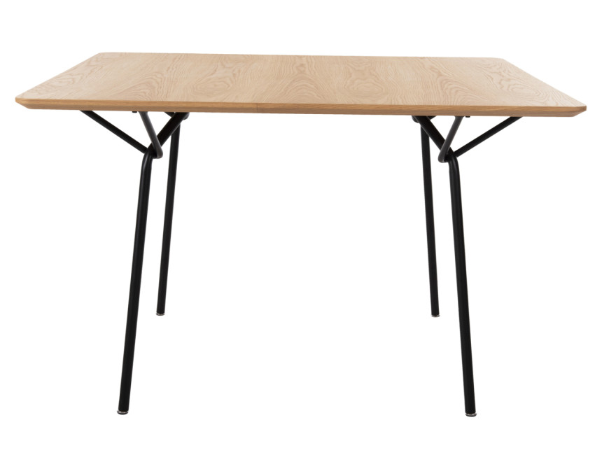 ΤΡΑΠΕΖΙ ΤΡΑΠΕΖΑΡΙΑΣ TRENK HM9614.01 MDF ΜΕ ΚΑΠΛΑΜΑ ΔΡΥΟΣ ΦΥΣΙΚΟ-ΜΑΥΡΟ ΜΕΤΑΛΛΟ 120x120x75Υεκ.