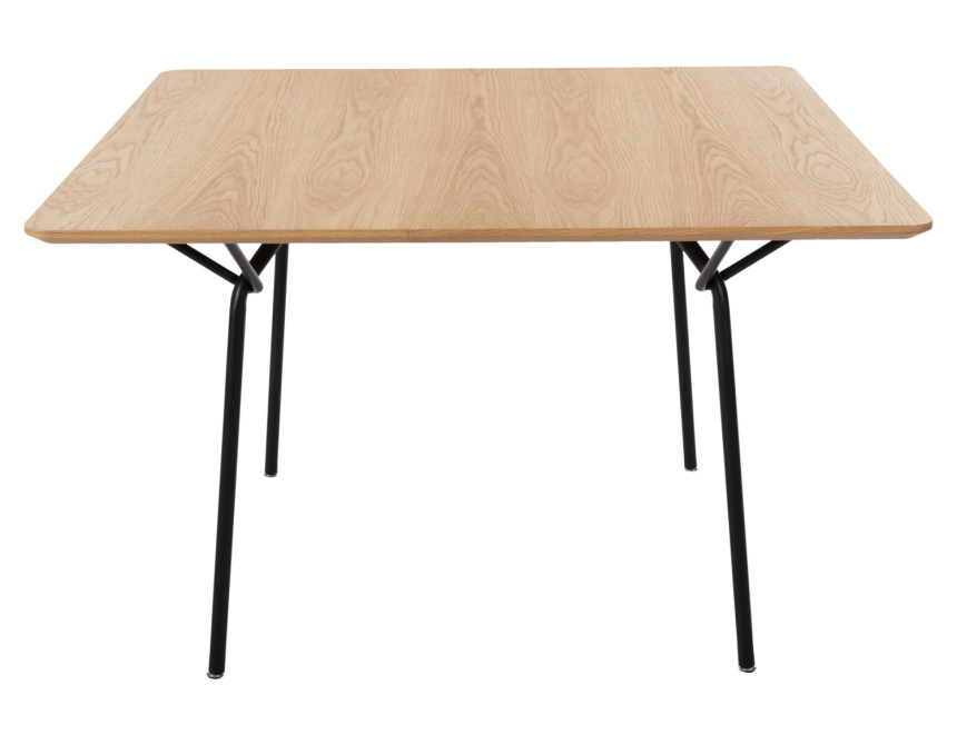 ΤΡΑΠΕΖΙ ΤΡΑΠΕΖΑΡΙΑΣ TRENK HM9614.01 MDF ΜΕ ΚΑΠΛΑΜΑ ΔΡΥΟΣ ΦΥΣΙΚΟ-ΜΑΥΡΟ ΜΕΤΑΛΛΟ 120x120x75Υεκ.