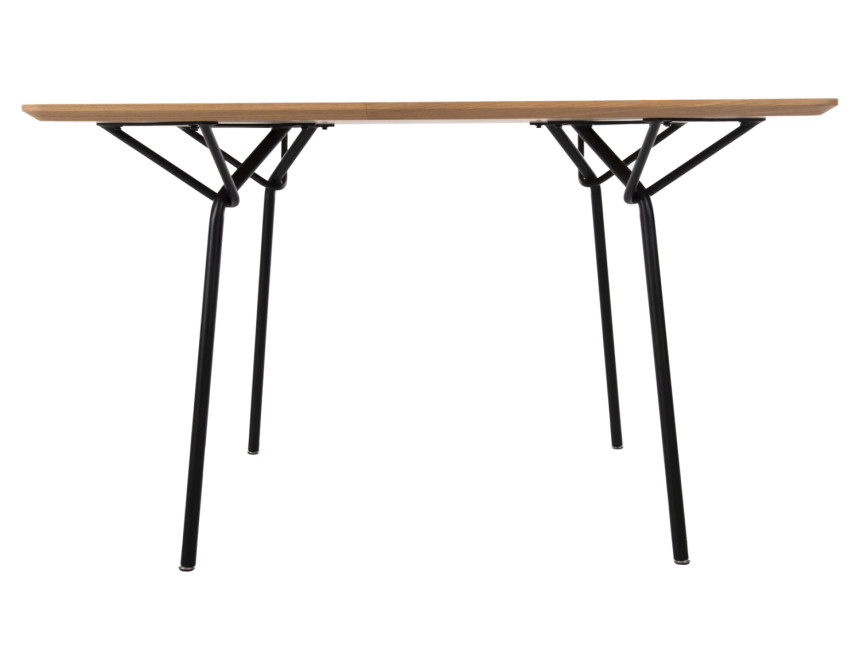 ΤΡΑΠΕΖΙ ΤΡΑΠΕΖΑΡΙΑΣ TRENK HM9614.01 MDF ΜΕ ΚΑΠΛΑΜΑ ΔΡΥΟΣ ΦΥΣΙΚΟ-ΜΑΥΡΟ ΜΕΤΑΛΛΟ 120x120x75Υεκ.
