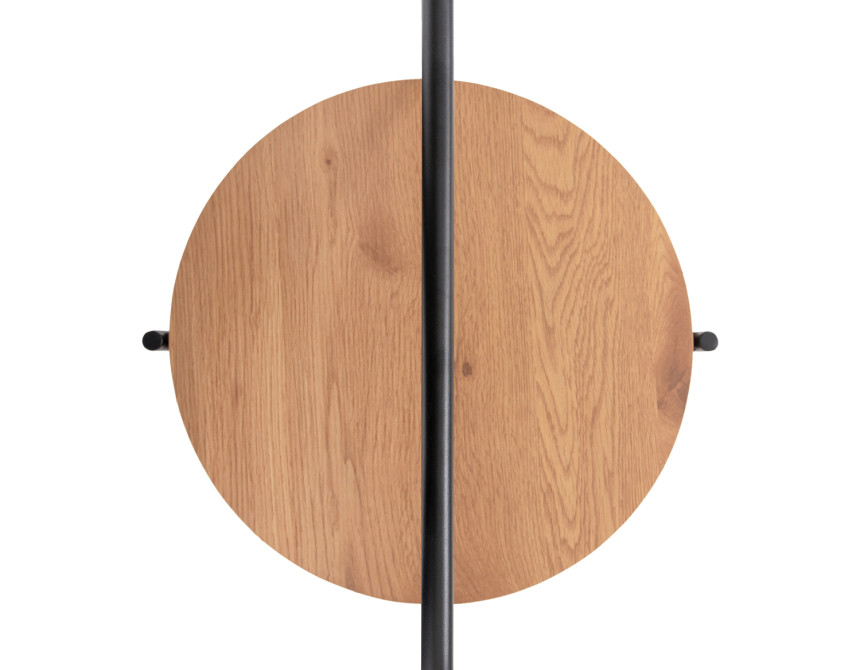 ΒΟΗΘΗΤΙΚΟ ΤΡΑΠΕΖΙ SYLO HM9618.01 MDF ΣΕ ΦΥΣΙΚΟ-ΜΑΥΡΟ ΜΕΤΑΛΛΟ Φ44x66Υεκ.