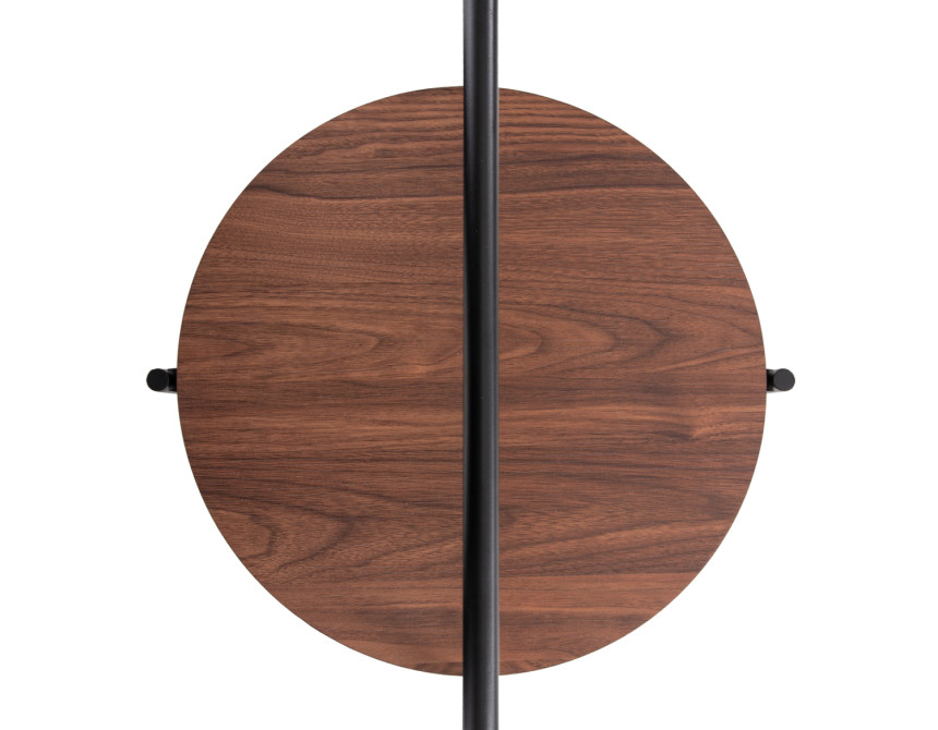 ΒΟΗΘΗΤΙΚΟ ΤΡΑΠΕΖΙ SYLO HM9618.02 MDF ΣΕ ΚΑΡΥΔΙ-ΜΑΥΡΟ ΜΕΤΑΛΛΟ Φ44x66Υεκ.