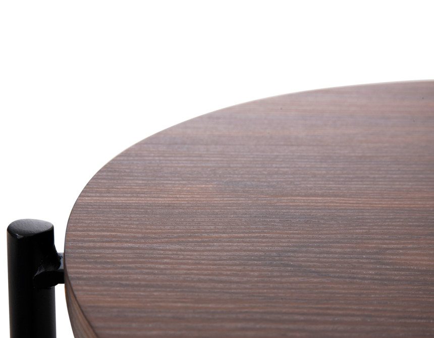 ΒΟΗΘΗΤΙΚΟ ΤΡΑΠΕΖΙ SYLO HM9618.02 MDF ΣΕ ΚΑΡΥΔΙ-ΜΑΥΡΟ ΜΕΤΑΛΛΟ Φ44x66Υεκ.