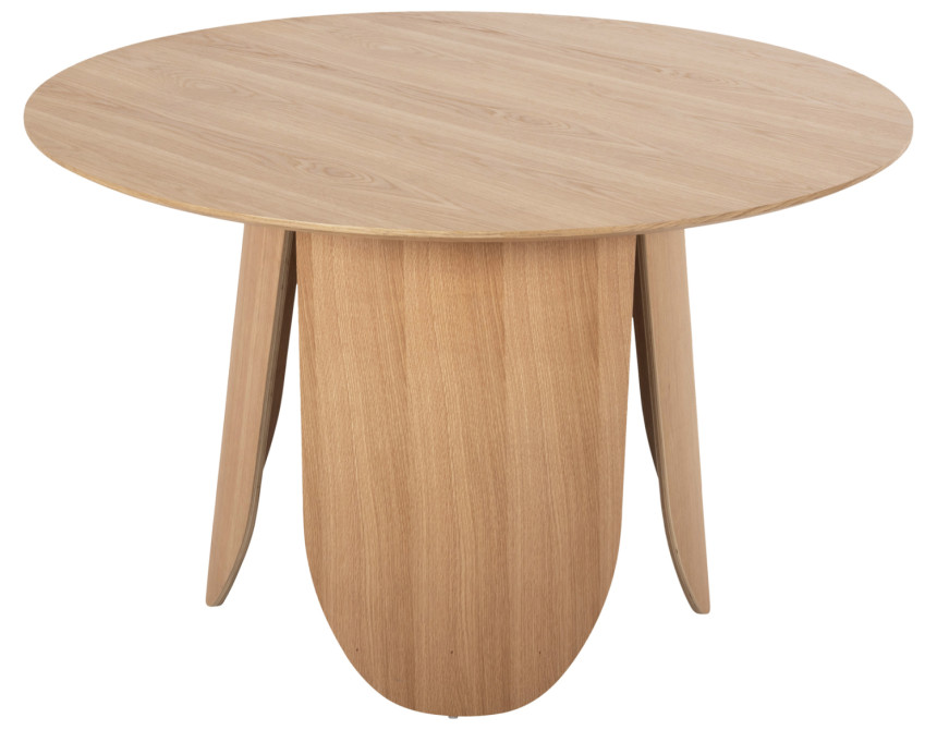 ΤΡΑΠΕΖΙ ΣΤΡΟΓΓΥΛΟ DENTY HM9612.01 MDF ΜΕ ΚΑΠΛΑΜΑ ΔΡΥΟΣ-ΧΡΩΜΑ ΔΡΥΟΣ Φ120x75Υεκ.