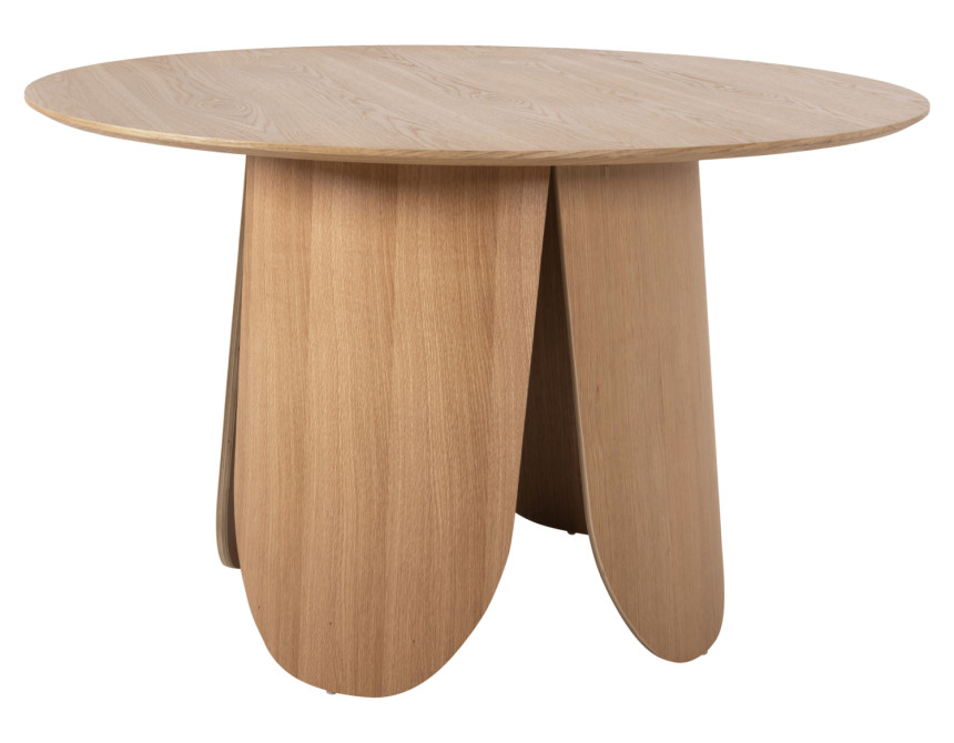 ΤΡΑΠΕΖΙ ΣΤΡΟΓΓΥΛΟ DENTY HM9612.01 MDF ΜΕ ΚΑΠΛΑΜΑ ΔΡΥΟΣ-ΧΡΩΜΑ ΔΡΥΟΣ Φ120x75Υεκ.