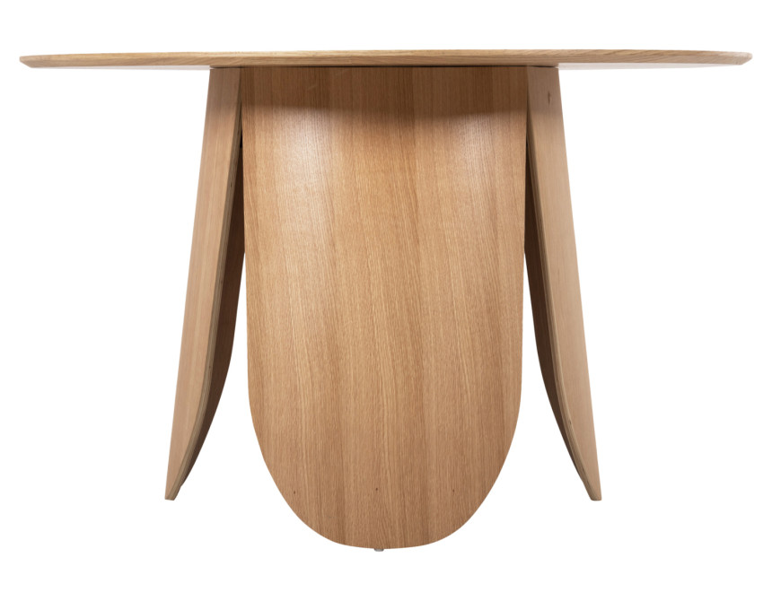 ΤΡΑΠΕΖΙ ΣΤΡΟΓΓΥΛΟ DENTY HM9612.01 MDF ΜΕ ΚΑΠΛΑΜΑ ΔΡΥΟΣ-ΧΡΩΜΑ ΔΡΥΟΣ Φ120x75Υεκ.