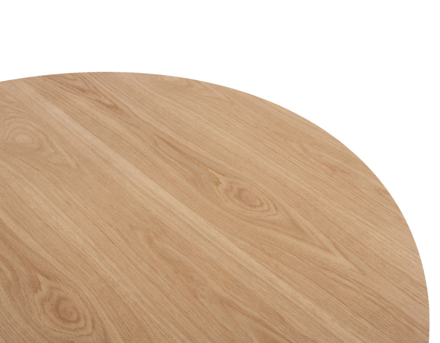 ΤΡΑΠΕΖΙ ΣΤΡΟΓΓΥΛΟ DENTY HM9612.01 MDF ΜΕ ΚΑΠΛΑΜΑ ΔΡΥΟΣ-ΧΡΩΜΑ ΔΡΥΟΣ Φ120x75Υεκ.