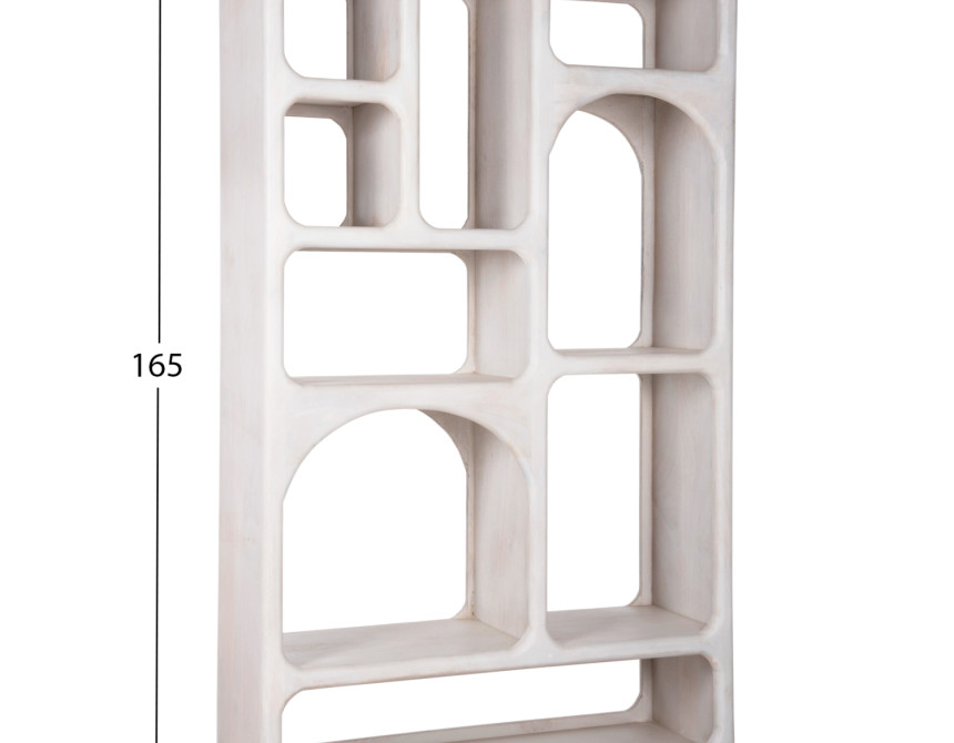 ΒΙΒΛΙΟΘΗΚΗ HANDYR HM9707 ΜΑΣΙΦ ΞΥΛΟ MANGO ΣΕ ΛΕΥΚΟ ΧΡΩΜΑ 100x35x165Yεκ.