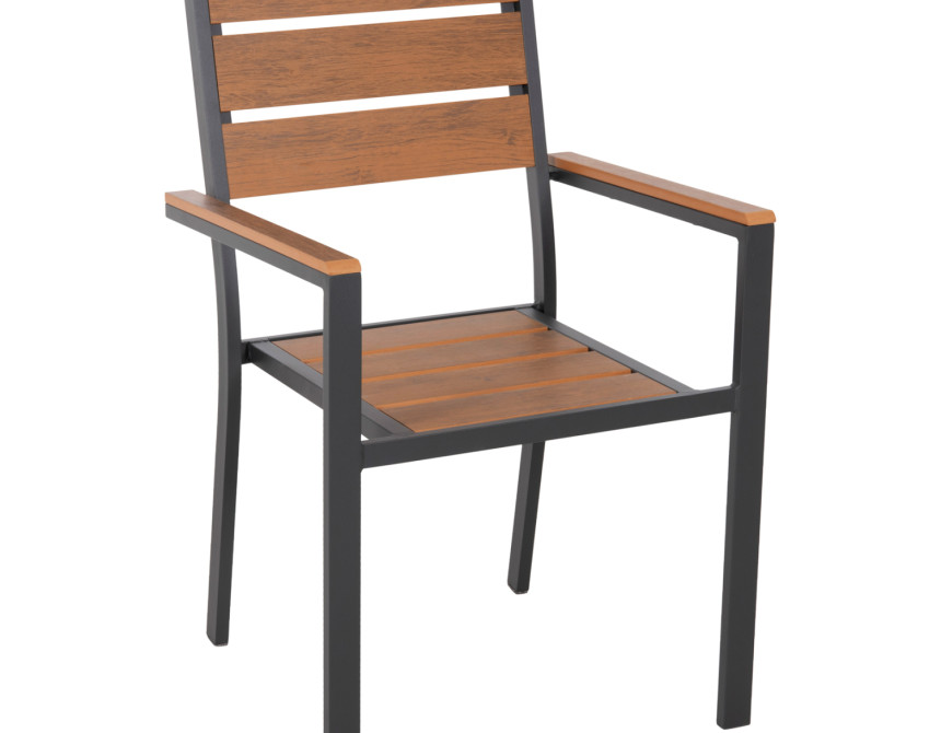 ΠΟΛΥΘΡΟΝΑ ΑΛΟΥΜΙΝΙΟΥ SAGA HM5981.03 ΑΝΘΡΑΚΙ-POLYWOOD ΣΕ ΦΥΣΙΚΟ 55x55x86Υεκ.