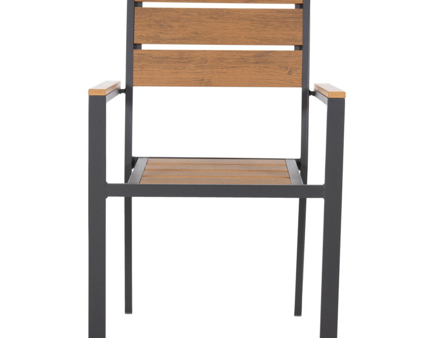 ΠΟΛΥΘΡΟΝΑ ΑΛΟΥΜΙΝΙΟΥ SAGA HM5981.03 ΑΝΘΡΑΚΙ-POLYWOOD ΣΕ ΦΥΣΙΚΟ 55x55x86Υεκ.