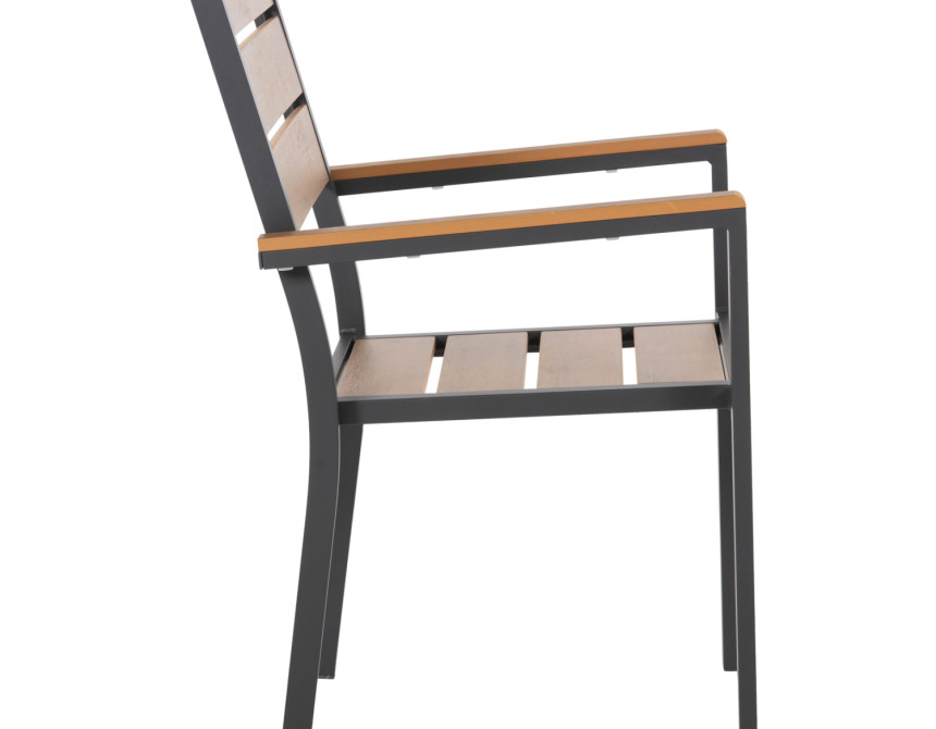 ΠΟΛΥΘΡΟΝΑ ΑΛΟΥΜΙΝΙΟΥ SAGA HM5981.03 ΑΝΘΡΑΚΙ-POLYWOOD ΣΕ ΦΥΣΙΚΟ 55x55x86Υεκ.