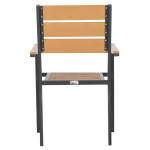 ΠΟΛΥΘΡΟΝΑ ΑΛΟΥΜΙΝΙΟΥ SAGA HM5981.03 ΑΝΘΡΑΚΙ-POLYWOOD ΣΕ ΦΥΣΙΚΟ 55x55x86Υεκ.