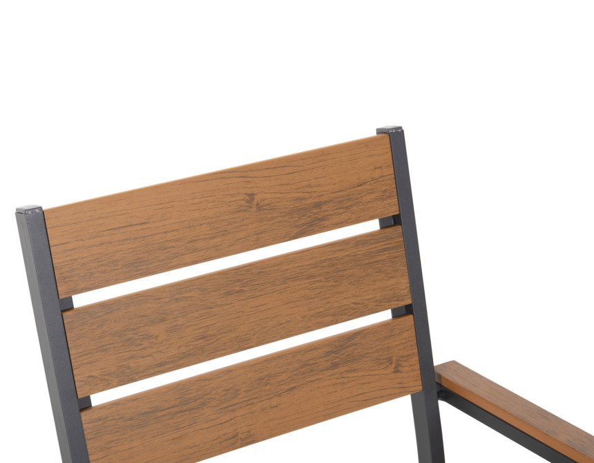 ΠΟΛΥΘΡΟΝΑ ΑΛΟΥΜΙΝΙΟΥ SAGA HM5981.03 ΑΝΘΡΑΚΙ-POLYWOOD ΣΕ ΦΥΣΙΚΟ 55x55x86Υεκ.