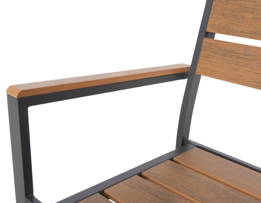 ΠΟΛΥΘΡΟΝΑ ΑΛΟΥΜΙΝΙΟΥ SAGA HM5981.03 ΑΝΘΡΑΚΙ-POLYWOOD ΣΕ ΦΥΣΙΚΟ 55x55x86Υεκ.