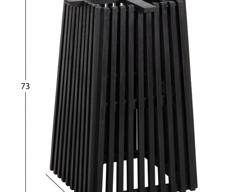 ΒΑΣΗ ΤΡΑΠΕΖΙΟΥ ΕΣΩΤ.ΧΩΡΟΥ ΤΕΤΡΑΓΩΝΗ FRANTZ HM9460.12 ΞΥΛΟ MINDI ΣΕ ΜΑΥΡΟ 60x60x73Y εκ.