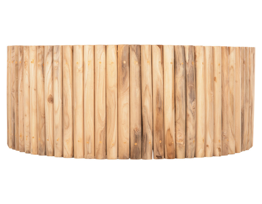 ΤΡΑΠΕΖΙ ΣΑΛΟΝΙΟΥ ΣΤΡΟΓΓΥΛΟ COOTER HM9862 ΚΛΑΔΙΑ TEAK-ΦΥΣΙΚΟ Φ100x40Υεκ.