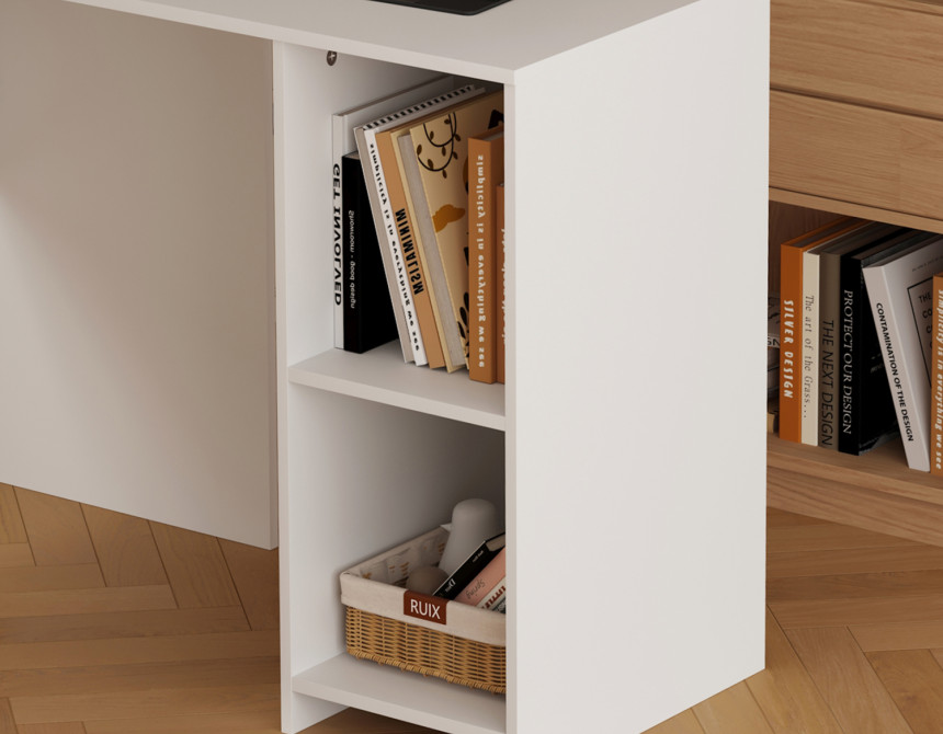 ΓΩΝΙΑΚΟ ΓΡΑΦΕΙΟ SHIG HM2135.03 MDF ΣΕ ΛΕΥΚΟ 140x120x75Υεκ