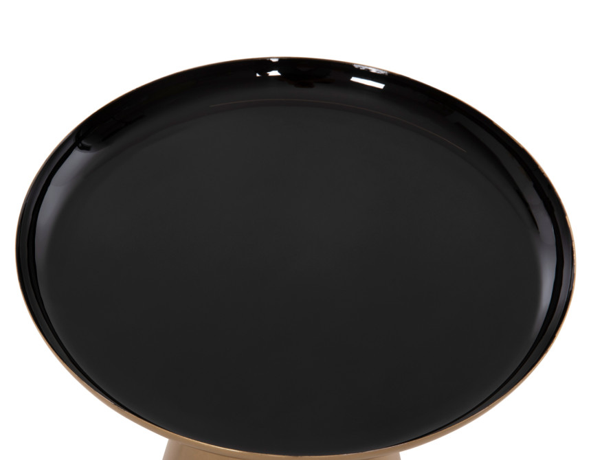 ΤΡΑΠΕΖΙA ΣΑΛΟΝΙΟΥ 2ΤΜΧ OLUF HM9921 ΜΕΤΑΛΛΟ ΕΜΑΓΙΕ-GLOSSY ΧΡΥΣΟ & ΜΑΥΡΟ Φ50 & Φ41