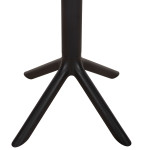 ΤΡΑΠΕΖΙ ΠΟΛΥΠΡΟΠΥΛΕΝΙΟΥ ΤΕΤΡΑΓΩΝΟ TERRIN HM6125.12 ΜΑΥΡΟ 70x70x75Υεκ.