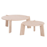 ΣΕΤ 2ΤΜΧ ΤΡΑΠΕΖΙΑ ΣΑΛΟΝΙΟΥ EQUIL HM9943.01 MDF ΜΕ ΜΕΛΑΜΙΝΗ-ΦΥΣΙΚΟ 66x66εκ + 87x87εκ