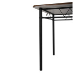 ΣΕΤ ΤΡΑΠΕΖΑΡΙΑΣ 5ΤΜΧ PEARY HM9416.11 ΜΕΤΑΛΛΟ ΜΑΥΡΟ-MDF ΚΑΡΥΔΙ 110x60x74Yεκ.
