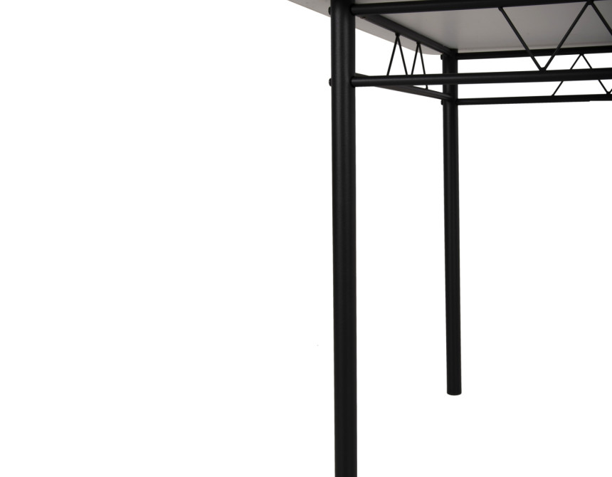 ΣΕΤ ΤΡΑΠΕΖΑΡΙΑΣ 5ΤΜΧ PEARY HM9416.11 ΜΕΤΑΛΛΟ ΜΑΥΡΟ-MDF ΚΑΡΥΔΙ 110x60x74Yεκ.