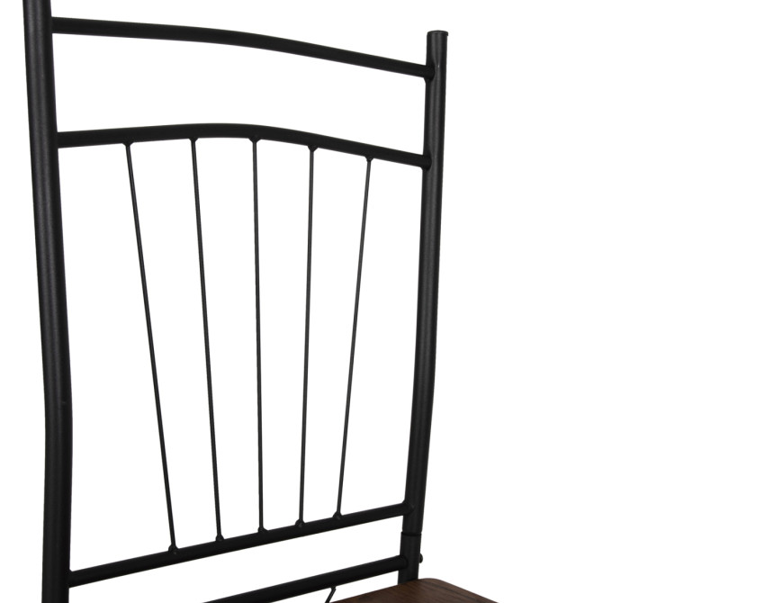 ΣΕΤ ΤΡΑΠΕΖΑΡΙΑΣ 5ΤΜΧ PEARY HM9416.11 ΜΕΤΑΛΛΟ ΜΑΥΡΟ-MDF ΚΑΡΥΔΙ 110x60x74Yεκ.