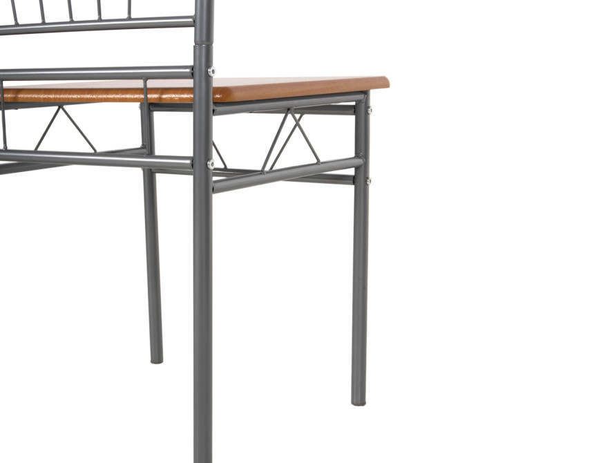 ΣΕΤ ΤΡΑΠΕΖΑΡΙΑΣ 5ΤΜΧ PEARY HM9416.12 ΜΕΤΑΛΛΟ ΑΣΗΜΙ-MDF ΣΟΝΑΜΑ 110x60x74Yεκ.