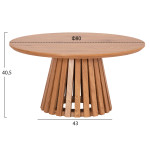 ΤΡΑΠΕΖΙ ΣΑΛΟΝΙΟΥ TALBERT HM18024 MDF ΣΕ ΑΝΟΙΧΤΟ ΦΥΣΙΚΟ ΞΥΛΟΥ Φ80x40,5Υεκ.