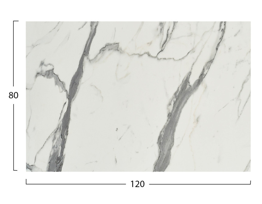 ΕΠΙΦΑΝΕΙΑ ΤΡΑΠΕΖΙΟΥ HPL ΟΡΘΟΓΩΝΙΑ HM5840.31 WHITE MARBLE 120x80εκ.