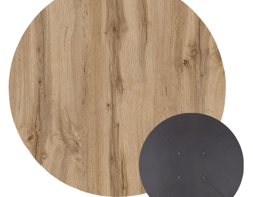 ΕΠΙΦΑΝΕΙΑ ΤΡΑΠΕΖΙΟΥ HPL ΣΤΡΟΓΓΥΛΗ HM5842.36 SONAMA OAK Φ70εκ.